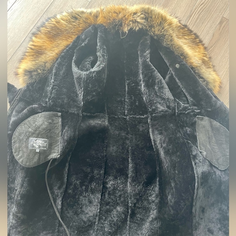 DIVAPELLE Suede & Fur Wrap Winter Coat - Picture 6 of 6